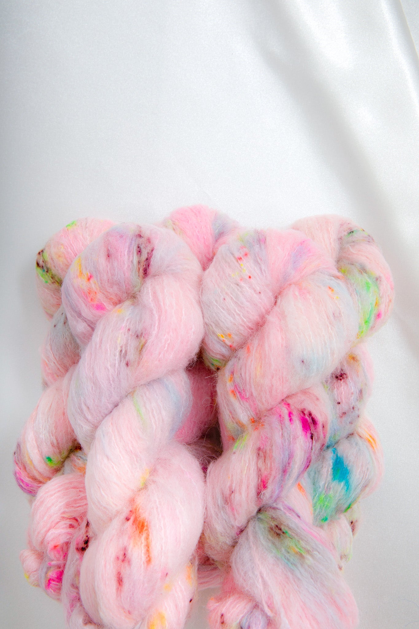 Melted Baby Suri in Hummingbirds Qing Fibre Hand Dyed Yarn