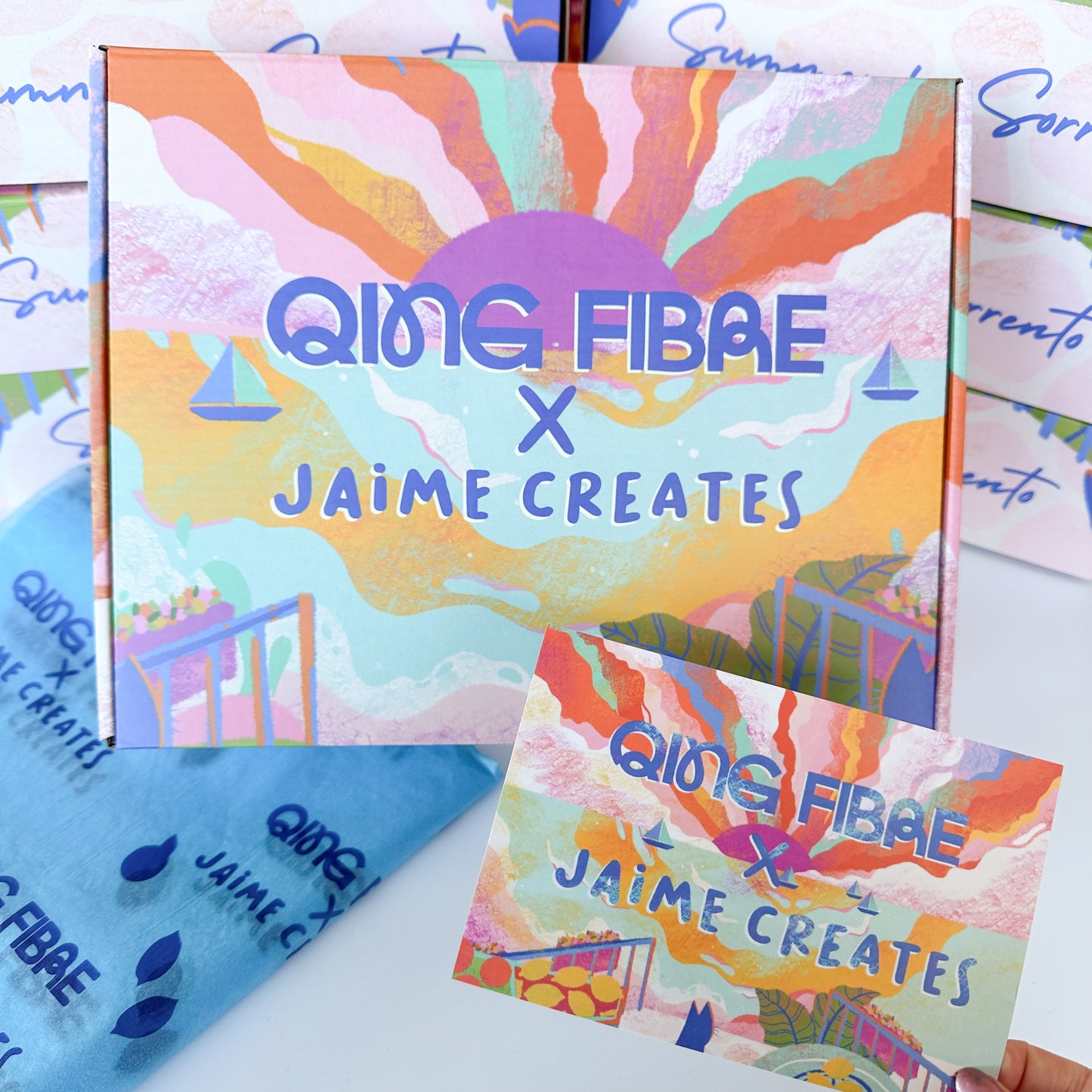 Pre-Order - Qing Fibre x Jaime Creates Project Box: 'Summer in Sorrento' Shrug