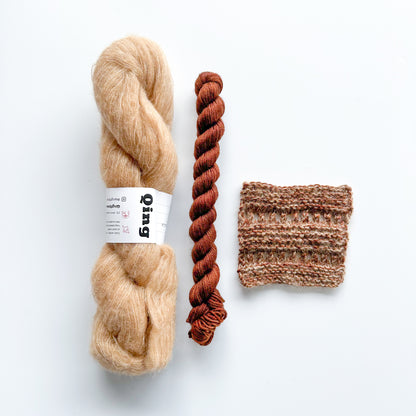 My Favourite Things - Scarf No.1 Kits  - Veranita & Sock Mini - Camel & Bonfire